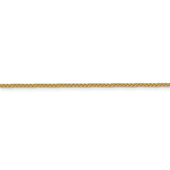 14k Yellow Gold 1.5mm Solid Wheat Chain Anklet, 10 Inch - Picture 2 of 5